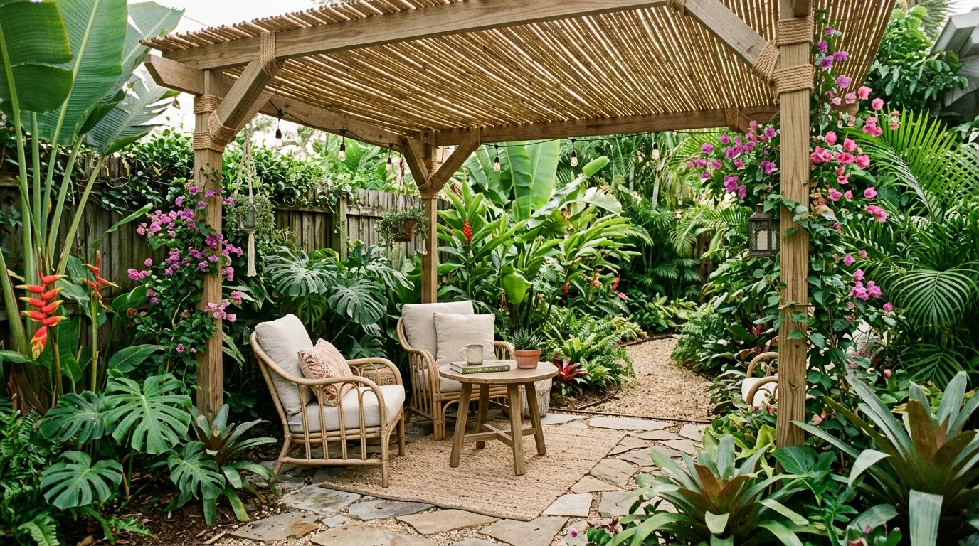 Pergola Cover Over a Lounge Area